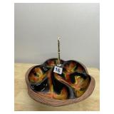 VINTAGE SEQUOIA WARE DIVIDED RELISH # 608 11' D -