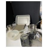 WILTON BAKING PAN, COOLING RACK, PANS, STRAINER,