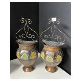 2 METAL WALL HANGERS DO STAND ON OWN 21' H X 9'