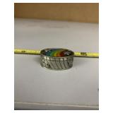 JEWELRY GENUINE PEWTER RAINBOW ENAMEL PIN W/ STAR