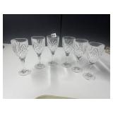 6 CRYSTAL WINE GLASSES