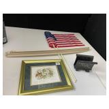 C HOLDING HONEY SUCKLE PRINT, NAPKIN HOLDER, SHOE