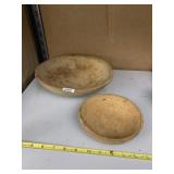 WOODEN TURNED BOWLS - HAND-CRAFTED TRENCHER
