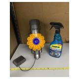 DYSON HANDHELD VACUUM W/ YELLOW FLOWER FILTER,