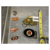 FIRE DEPARTMENT PINS & KEYCHAINS - ASSORTED