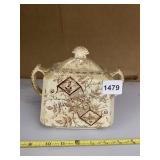 IRONSTONE COVERED SUGAR  - BROWN TRANSFER