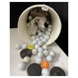 BUCKET OF GOLF BALLS