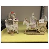 GERMAN PORCELAIN FIGURINE GROUP - WOMAN W/