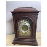 GERMAN JUNGHANS MAHOGANY 1920'S MANTLE CLOCK,