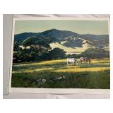 LANDSCAPE PRINT - ALPINE MEADOW W/ SHEEP &