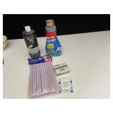 ALL LAUNDRY DETERGENT, CONDITIONER, STRAWS, ETC.