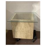 STONE SIDE TABLE OR PLANTER - 16' X 16' X 16' -