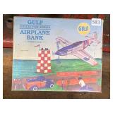 VINTAGE GULF COLLECTOR SERIES AIRPLANE BANK IN