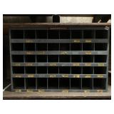 LARGE STEEL 34 IN BOLT AND PARTS SORTING STORAGE
