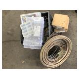 LOT OF SCREWS BOLTS AND PIPE