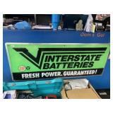 INTERSTATE BATTERY METAL SIGN SIGNS OF SCRATCHING