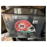 FOOTBALL HELMET DISPLAY CASE W/ MIRRORED BACK,