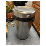 STAINLESS STEEL TOUCH TRASH CAN W/ PUSH LID.
