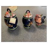 FRANCE ROOSTER COVERED CONTAINERS & CREAMER -
