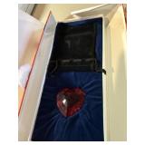 SCS RENEWAL GIFT CRYSTAL HEART FIGURINE - RED