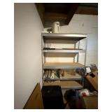 METAL FRAME W/ WOOD SHELVES 5 TIER SHELVING UNIT