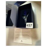 SWAROVSKI CRYSTAL BLUE TULIP FLOWER FIGURINE W/