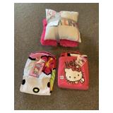 HELLO KITTY THROW & CANVAS TOTE SET - SILK TOUCH