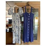TWO DRESSES - AUDRE PARKS & MARVE, FLORAL & SOLID