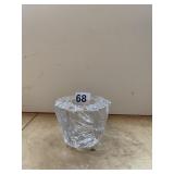 ART GLASS VOTIVE CANDLE HOLDER, TEXTURED CLEAR