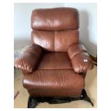 BROWN LEATHER RECLINING CHAIR POWER CHAIR