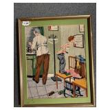 NORMAN ROCKWELL FRAMED DR. SCENE