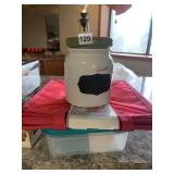 CERAMIC JAR & STORAGE TRAYS, FOOD STORAGE