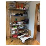 ASSORTED HOUSEHOLD ITEMS - WIRE SHELVING NOT
