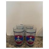 SUPER BOWL XLVII COMMEMORATIVE DRINKING GLASSES,