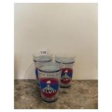 SET OF 3 SUPER BOWL XLVII COMMEMORATIVE GLASS