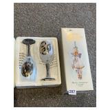 MARCH'S AQUAMARINE COURAGE ORNAMENT SET -