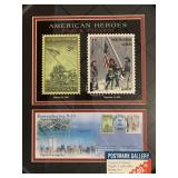 POSTMARK GALLERY FRAMED STAMP ART - AMERICAN