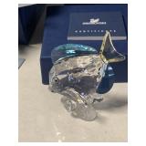 SWAROVSKI CRYSTAL FISH FIGURINE - BLUE TOPAZ, W/