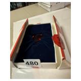 SWAROVSKI CRYSTAL RED HEART W/ BOX & RIBBON.