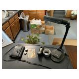 ASSORTED COLLECTIBLES - OTT-LITE DESK LAMP, ELVIS