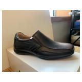 NEW ALDO RENOUT-22 BLACK LEATHER SLIP-ON LOAFER,