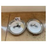 VINTAGE AUTOMOBILE DECORATIVE PLATES - SET OF