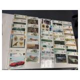 LARGE COLLECTION VINTAGE AUTOMOBILE FACT CARDS -