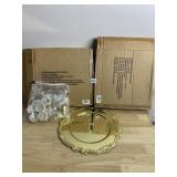 HOME SHOPPING NETWORK BRASS PLATED CHARGER