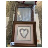 GENERAL FRAMED HEART PRINT, EAGLE KNIFE DISPLAY