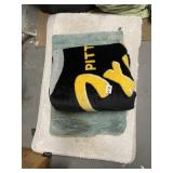 PITTSBURG STEELERS THROW BLANKET, BLACK YELLOW,
