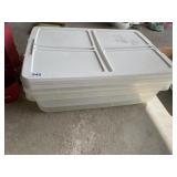 HEFTY 34QT STORAGE TOTES W/LIDS, 23.9X16.1X6.6IN.