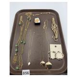 COSTUME JEWELRY PIECES INCLUDING NEW EARRINGS AND