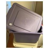 2 STORAGE TOTES WITH LIDS