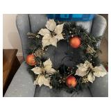 LARGE LIGHTED CHRISTMAS WREATH